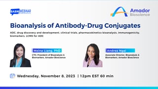 【Webinar】 Quantitative Bio-analysis of ADCs using Mass Spectrometry (with video)