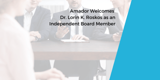 Dr. Lorin K. Roskos, Biopharmaceutical Leader and Executive, Joins Amador Bioscience’s Board of Directors